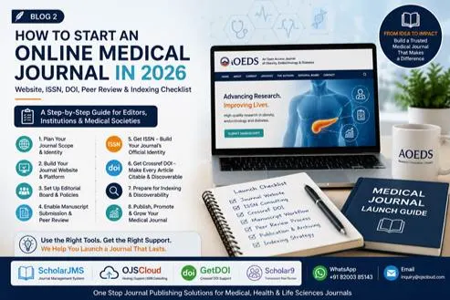 How to Start an Online Medical Journal in 2026: Website, ISSN, DOI, Peer Review, and Indexing Checklist