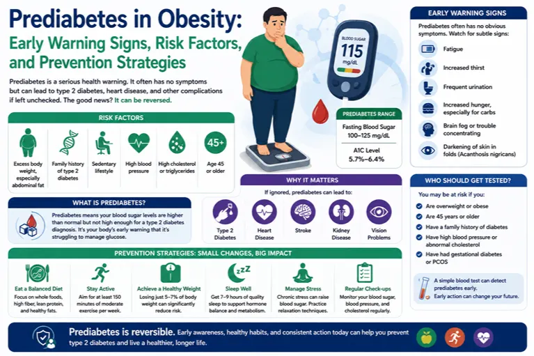 Prediabetes in Obesity: Early Warning Signs, Risk Factors, and Prevention Strategies